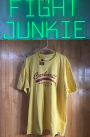 NEW! CARHARTT TK5714 Large L Lrg Relaxed Fit Adult Mens Short Sleeve Yellow T Shirt Tee Shirt