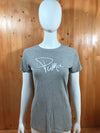 PUMA Graphic Print Adult T-Shirt Tee Shirt M MD Medium Gray White Shirt