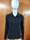 ARIZONA JEANS Adult Women Long Sleeve T-Shirt Tee Shirt M MD Medium Black Button Top