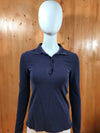 ARIZONA JEAN Adult Women Long Sleeve T-Shirt Tee Shirt M MD Medium Blue Button Top