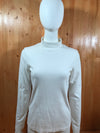 ST. JOHN BAY Adult Women Long Sleeve T-Shirt Tee Shirt M MD Medium White Turtleneck Top