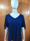 LIZ CLAIBORNE CAREER Adult Women T-Shirt Tee Shirt M MD Medium Blue Shirt Top