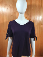 LIZ CLAIBORNE CAREER Adult Women M MD Medium Purple Shirt Top