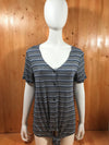 LIZ CLAIBORNE Adult Women M MD Medium Button Shirt Multicolor Blouse Top Striped