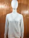 PORT AUTHORITY Adult Women Long Sleeve S SM Small White Shirt Blouse Top