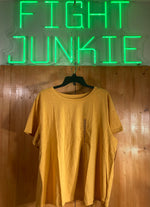 NEW! JOCKEY Organic Cotton Blend 2X Adult Women Short Sleeve Gold Shirt Top