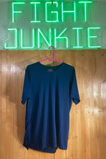 NEW! JOCKEY BASICS Large L Lrg Adult Mens Moisture Wicking Short Sleeve Blue T Shirt Tee Shirt