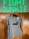 NEW! PUMA ESS XL Extra Large Xtra Large Adult Women Graphic Print Short Sleeve Gray Shirt Top