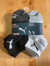 NEW! PUMA SPORTSTYLE Womens Shoe Size 5-9.5 Cushioned 6 Pair Qtr Crew Socks Black White