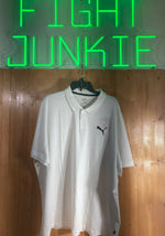 NEW! PUMA ESSENTIALS JERSEY POLO XL Extra Large Xtra Large Adult Mens Button Down Short Sleeve White T Shirt Tee Polo