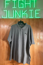 NEW! PUMA ESSENTIALS JERSEY POLO XL Extra Large Xtra Large Adult Mens Button Down Short Sleeve Gray T Shirt Tee Polo