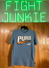 NEW! PUMA ESSENTIALS MID 90S Large L Lrg Kids Boys Graphic Print Short Sleeve Blue T Shirt Tee Shirt