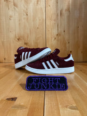 ADIDAS CAMPUS Youth Size 5.5 Suede Shoes Sneakers Burgundy & White AQ8267