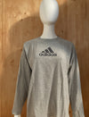 ADIDAS Graphic Print Adult L Large Lrg Gray 2006 Long Sleeve T-Shirt Tee Shirt