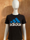 ADIDAS Graphic Print Kids Youth Unisex T-Shirt Tee Shirt M MD Medium Black Shirt