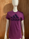 ADIDAS Graphic Print The Go To Tee Adult T-Shirt Tee Shirt L Lrg Large Purple Shirt