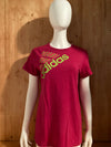 ADIDAS Graphic Print Adult T-Shirt Tee Shirt L Lrg Large Pink Shirt 2011