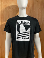 ADIDAS "TREFOIL" Graphic Print Adult T-Shirt Tee Shirt XL Xtra Extra Large Black Shirt 2015