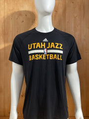 ADIDAS "UTAH JAZZ BASKETBALL" NBA CLIMALITE Graphic Print Ultimate Tee Adult T-Shirt Tee Shirt XL Xtra Extra Large Black Shirt 2015