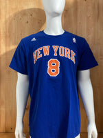 ADIDAS "DANILO GALLINARI" NEW YORK KNICKS #8 NBA BASKETBALL Graphic Print Adult T-Shirt Tee Shirt 2XL XXL Blue Shirt