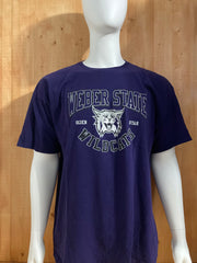 CHAMPION "WEBER STATE WILDCASTS" OGDEN UTAH Graphic Print Adult T-Shirt Tee Shirt 2XL XXL Purple Shirt