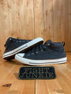 CONVERSE CHUCK TAYLOR ALL STAR Men's Size 10.5 Canvas Mid Top Shoes Sneakers Dark Gray 148389C