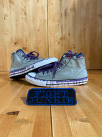 CONVERSE CHUCK TAYLOR ALL STAR LUCKY STONE Youth Size 6 Canvas High Top Shoes Sneakers Gray & Purple 645160F