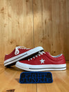 NEW! CONVERSE CHUCK TAYLOR ALL STAR ONE STAR Men's Size 12 Leather Low Top Shoes Sneakers Red 158466C