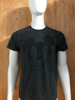 DISNEY "MICKEY MOUSE" Graphic Print Adult T-Shirt Tee Shirt M MD Medium Dark Gray Shirt