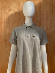 LACOSTE IZOD VINTAGE VTG 1970'S MADE IN USA Adult T-Shirt Tee Shirt Size L Lrg Large Gray Polo Alligator Crocodile Shirt