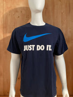 NIKE "JUST DO IT" REGULAR FIT Graphic Print Adult XL Extra Large Xtra Large Blue T-Shirt Tee Shirt