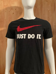 NIKE JUST DO IT Graphic Print The Nike Tee Adult M Medium MD Black T-Shirt Tee Shirt