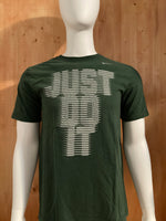 NIKE "JUST DO IT" REGULAR FIT Graphic Print Adult M Medium MD Green T-Shirt Tee Shirt