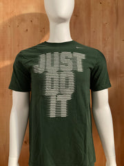 NIKE JUST DO IT REGULAR FIT Graphic Print Adult M Medium MD Green T-Shirt Tee Shirt