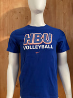 NIKE "HBU VOLLEYBALL" REGULAR FIT Graphic Print Adult S Small SM Blue T-Shirt Tee Shirt