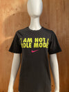 NIKE "I'M NOT A ROLE MODEL" SLIM FIT Graphic Print Adult M Medium MD Black T-Shirt Tee Shirt