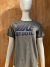 NIKE "JUST DO IT" ATHLETIC CUT Graphic Print Adult XL Extra Xtra Large Gray T-Shirt Tee Shirt