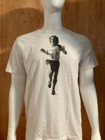 NIKE "STEVE PREFONTAINE" LIVESTRONG DRI FIT Graphic Print Adult L Large Lrg White T-Shirt Tee Shirt