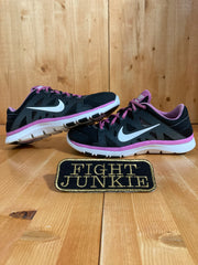 NIKE FLEX SUPREME TR 2 Women Size 8.5 Running Shoes Sneakers Black & Pink 616694-007