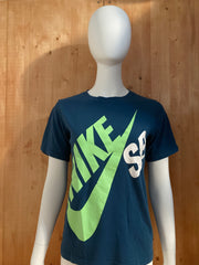 NIKE "SB" Graphic Print Kids Youth Unisex L Large Lrg Blue T-Shirt Tee Shirt