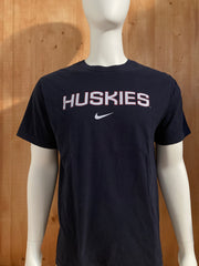 NIKE "HUSKIES" Graphic Print Adult T-Shirt Tee Shirt XL Xtra Extra Large Dark Blue Shirt