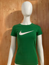 NIKE "SWOOSH" SLIM FIT Graphic Print Adult T-Shirt Tee Shirt S SM Small Green Shirt