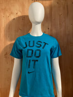 NIKE "JUST DO IT" ATHLETIC CUT Graphic Print The Nike Tee Kids Youth Unisex T-Shirt Tee Shirt XL Xtra Extra Large Blue Shirt