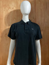 NIKE EMBROIDERED LOGO Adult T-Shirt Tee Shirt M Medium MD Black Polo