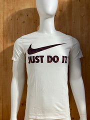 NIKE "JUST DO IT" THE NIKE TEE Graphic Print Athletic Cut Adult T-Shirt Tee Shirt S SM Small White Shirt