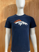 NIKE "PEYTON MANNING" DENVER BRONCOS #18 NFL FOOTBALL Graphic Print Adult T-Shirt Tee Shirt S SM Small Dark Blue Shirt