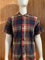 POLO RALPH LAUREN VINTAGE VTG 80s Adult T-Shirt Tee Shirt XL Xtra Extra Large Check Short Sleeve Shirt