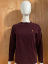 POLO RALPH LAUREN SMALL PONY Youth Unisex T-Shirt Tee Shirt M MD Medium Maroon Long Sleeve Shirt