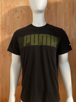 PUMA USP DRY Graphic Print Adult L Large Lrg Black T-Shirt Tee Shirt