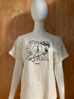REEBOK "GREY CUP" Graphic Print Adult L Lrg Large White 2013 T-Shirt Tee Shirt